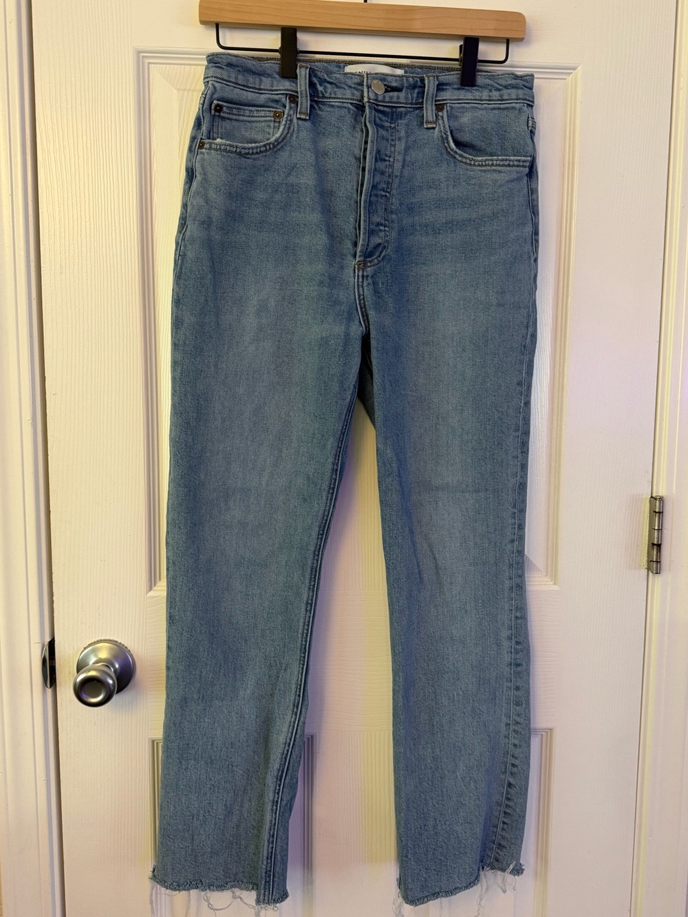 Denim Forum- Arlo High Rise Light Blue Straight-Leg
